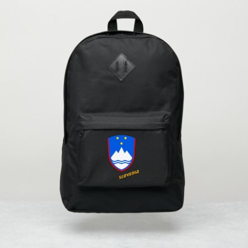 Patriotic Slovenia  Slovenian Coat of Arms  Flag Port Authority Backpack