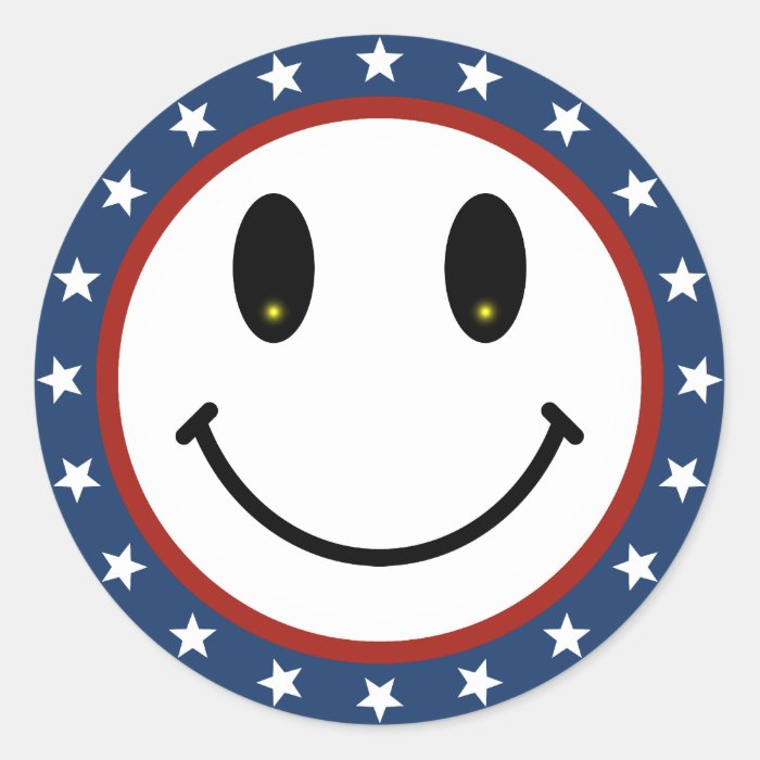 Patriotic Smiley Sticker