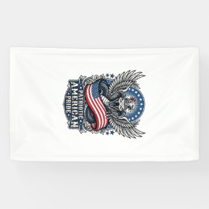 Patriotic Snake Skull Liberty Beast Animal Hybrid  Banner