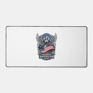 Patriotic Snake Skull Liberty Beast Animal Hybrid Desk Mat