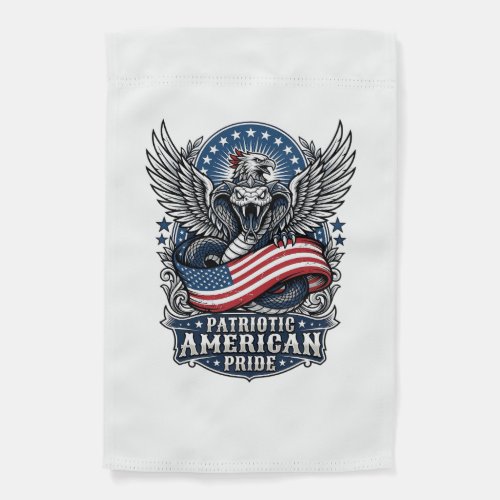 Patriotic Snake Skull Liberty Beast Animal Hybrid Garden Flag