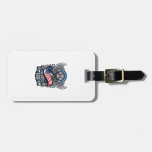Patriotic Snake Skull Liberty Beast Animal Hybrid Luggage Tag