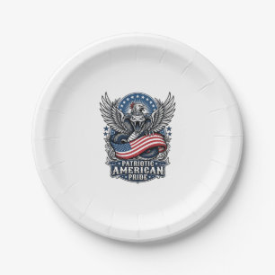 Patriotic Snake Skull Liberty Beast Animal Hybrid Paper Plates