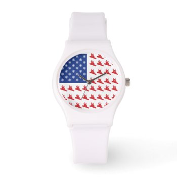 Patriotic Snowboarder Watch by Incatneato at Zazzle