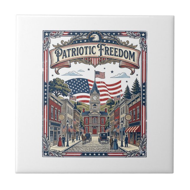 Patriotic Soap Maker Ceramic Tile (Front)