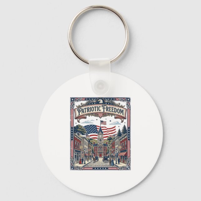 Patriotic Soap Maker Keychain (Front)
