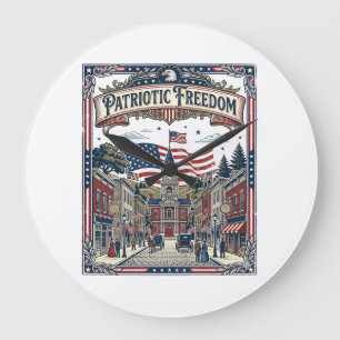 Patriotic Soap Maker Large Clock