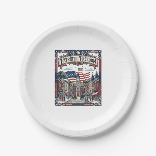 Patriotic Soap Maker Paper Plates (Front)