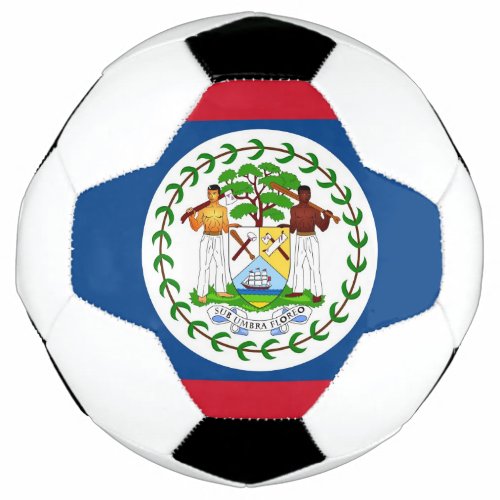 Patriotic Soccer Ball with Belize Flag