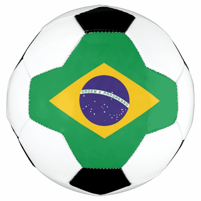 Patriotic Soccer Ball with Brazil Flag (Front)