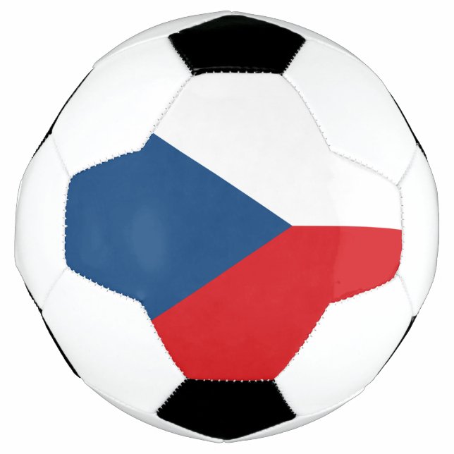 Patriotic Soccer Ball with Czechia Flag (Front)