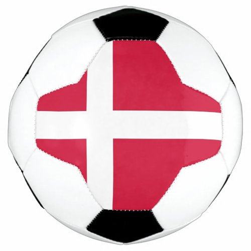 Patriotic Soccer Ball with Denmark Flag