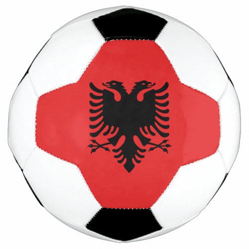Patriotic Soccer Ball with Flag of Albania