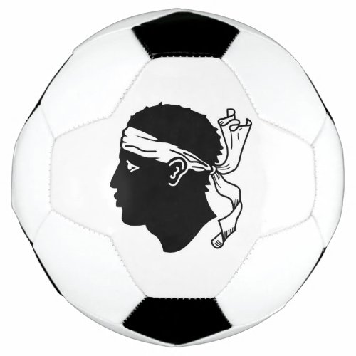Patriotic Soccer Ball with Flag of Corsica