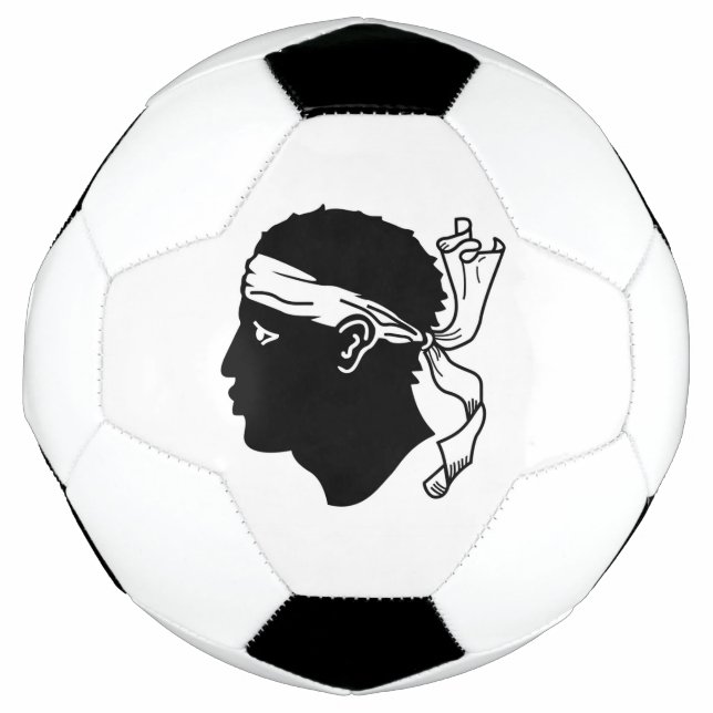 Patriotic Soccer Ball with Flag of Corsica (Front)