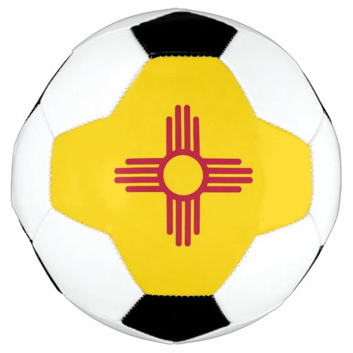 Patriotic Soccer Ball with Flag of New Mexico
