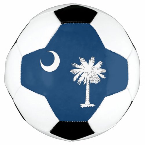 Patriotic Soccer Ball with Flag of South Carolina