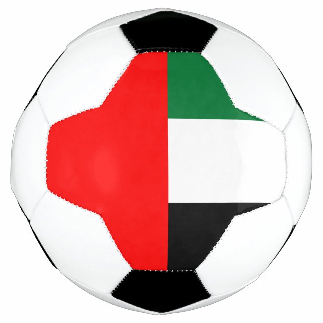 Patriotic Soccer Ball with Flag of UAE (Front)