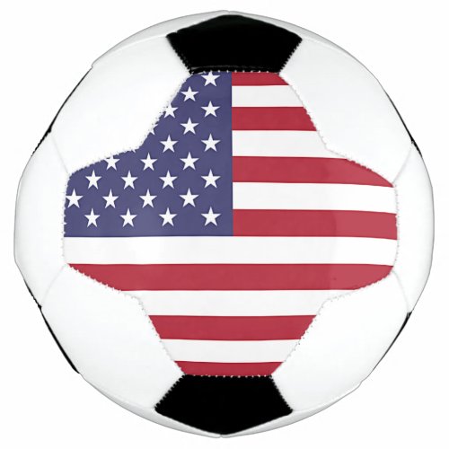 Patriotic Soccer Ball with Flag of USA