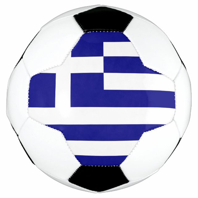 Patriotic Soccer Ball with Greece Flag (Front)