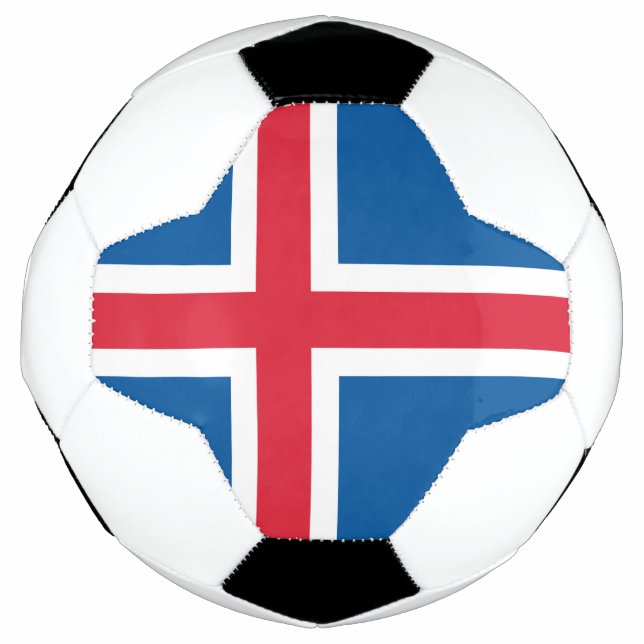 Patriotic Soccer Ball with Iceland Flag (Front)