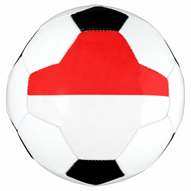 Patriotic Soccer Ball with Indonesia Flag (Front)