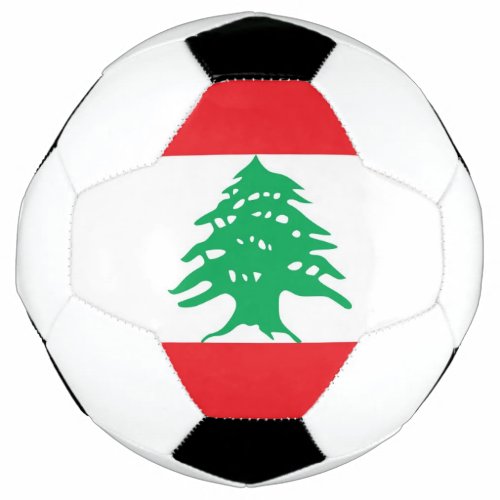 Patriotic Soccer Ball with Lebanon Flag