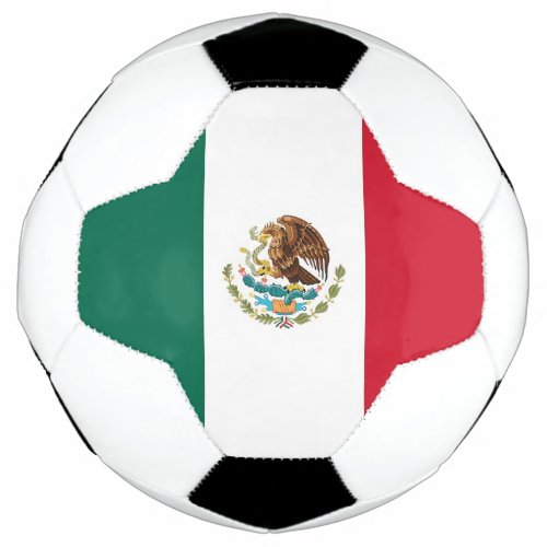 Patriotic Soccer Ball with Mexico Flag
