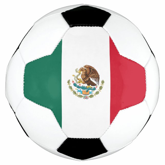 Patriotic Soccer Ball with Mexico Flag (Front)
