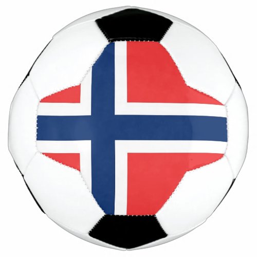 Patriotic Soccer Ball with Norway Flag