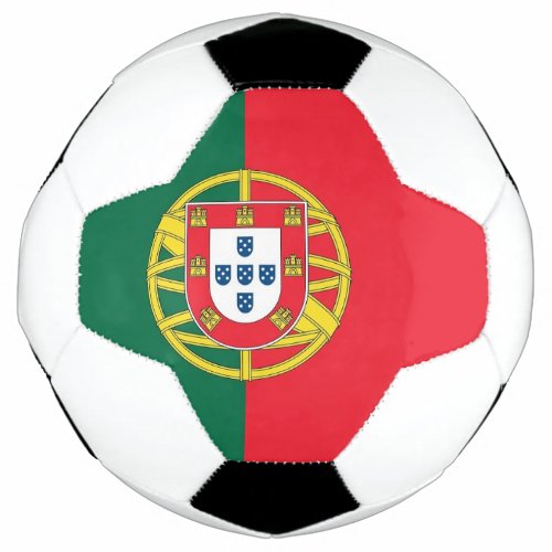 Patriotic Soccer Ball with Portugal Flag