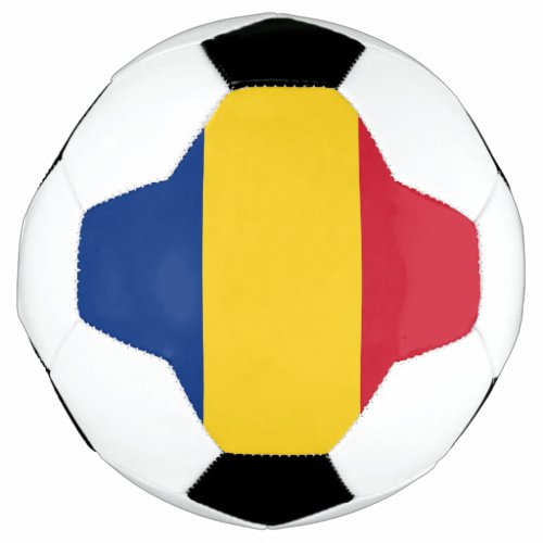 Patriotic Soccer Ball with Romania Flag