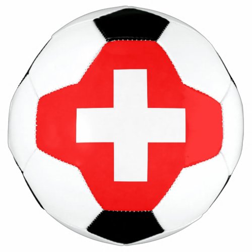 Patriotic Soccer Ball with Switzerland Flag