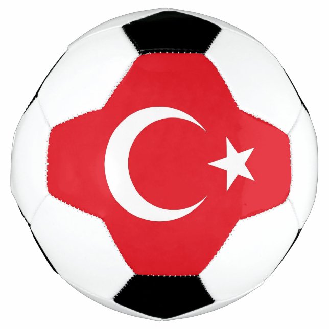 Patriotic Soccer Ball with Turkey Flag (Front)
