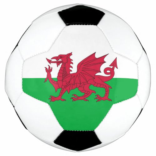 Patriotic Soccer Ball with Wales Flag