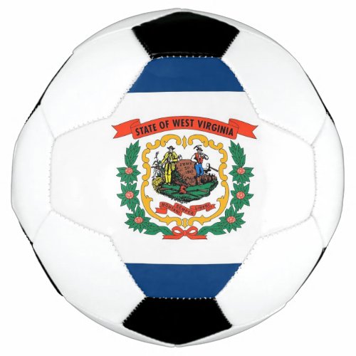 Patriotic Soccer Ball with West Virginia Flag