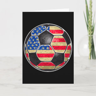 Patriotic Soccer Ll Usa Flag  Card