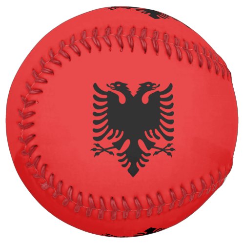 Patriotic Softball with flag of Albania