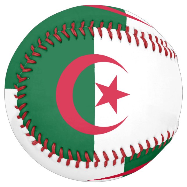 Patriotic Softball with flag of Algeria (Front Left)