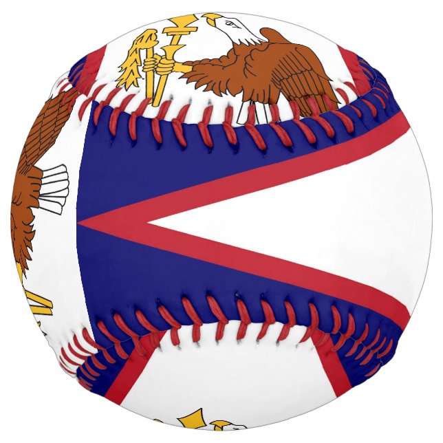 Patriotic Softball with flag of American Samoa (Front)