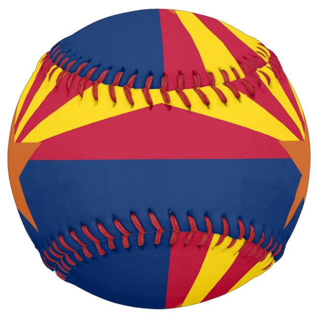 Patriotic Softball with flag of Arizona, USA (Front)