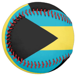 Patriotic Softball with flag of Bahamas