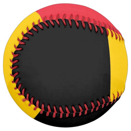 Patriotic Softball with flag of Belgium