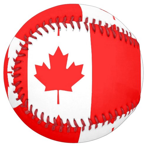 Patriotic Softball with flag of Canada