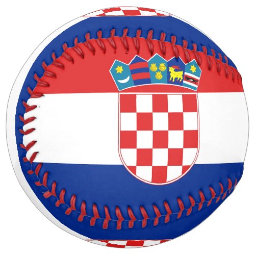 Patriotic Softball with flag of Croatia