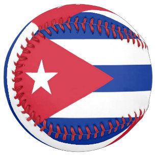 Patriotic Softball with flag of Cuba
