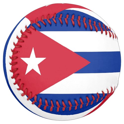 Patriotic Softball with flag of Cuba