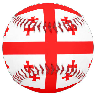 Patriotic Softball with flag of Georgia