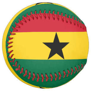 Patriotic Softball with flag of Ghana