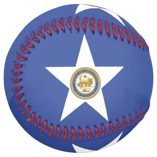 Patriotic Softball with flag of Houston (Front Left)
